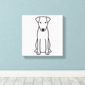 Toile Cartoon de chien lisse Fox Terrier (Insitu (Plancher de Bois))