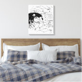 Toile Cartoon noir et blanc Art du vaisseau spatial (Insitu(Chambre))
