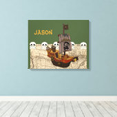 Toile Cartoon Pirate Ship Personalize (Insitu (Plancher de Bois))