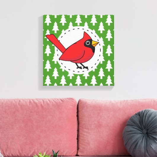 Toile Cartoon Red Cardinal (Insitu(Salon))