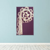 Toile Carved handle of a bishop's crook, bone (Insitu (Plancher de Bois))