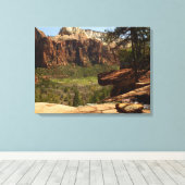 Toile Cascade aux Emerald Pools dans le parc national de (Insitu (Plancher de Bois))