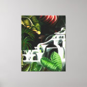 Toile Cascade de forêt luxuriante dans le style d'art gé (Recto)