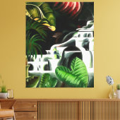 Toile Cascade de forêt luxuriante dans le style d'art gé (Insitu(Salon))