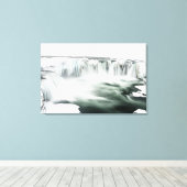 Toile Cascade de Godafoss, hiver, Islande 4 (Insitu (Plancher de Bois))