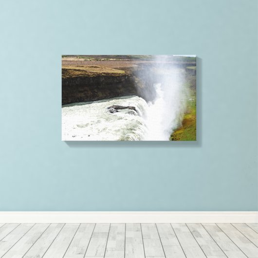 Toile Cascade de Gullfoss - sud-ouest de l'Islande (Insitu (Plancher de Bois))