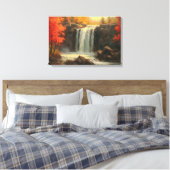 Toile Cascade de l'automne Sunset Fine Art (Insitu(Chambre))