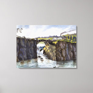Toile Cascade de Passaic dans le New Jersey, peinture d'