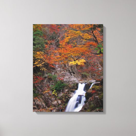 Toile Cascade de Sandankyo à l'automne (Recto)