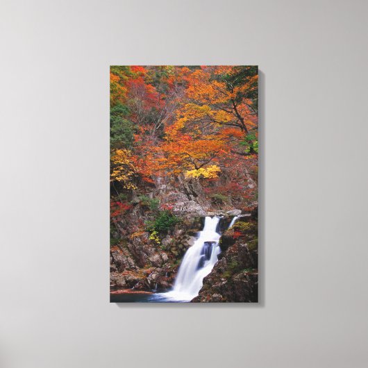 Toile Cascade de Sandankyo à l'automne (Recto)