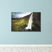 Toile Cascade de Seljalandsfoss | Islande (Insitu (Plancher de Bois))