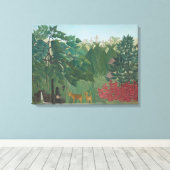 Toile Cascade d'Henri Rousseau, Art Vintage (Insitu (Plancher de Bois))