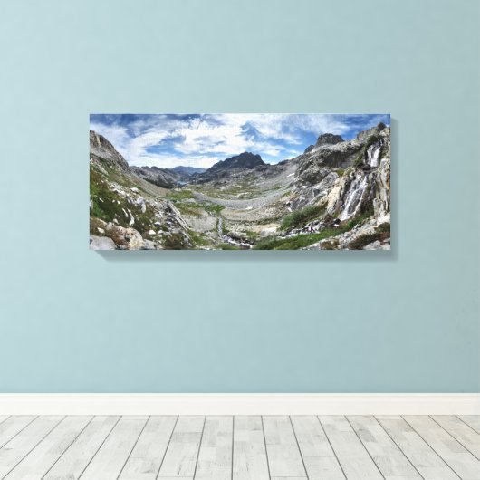 Toile Cascade du col Ritter - Ansel Adams Wilderness (Insitu (Plancher de Bois))