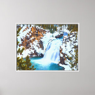 Toile Cascade en pierre de Yellowstone Art Wall
