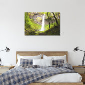 Toile Cascade floue autour de verdure luxuriante en Oreg (Insitu(Chambre))