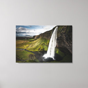 Toile Cascade Islande de Seljalandsfoss