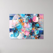 Toile "Cascade kaléidoscopique" Art Abstrait coloré (Recto)