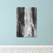 Toile Cascade majestueuse Boka, Slovénie noir et blanc (Insitu (Plancher de Bois))