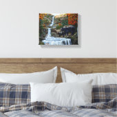 Toile Cascade Mère et Cube Ours Noir (Insitu(Chambre))