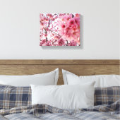 Toile Cascade rose cerise fleurs mur Art (Insitu(Chambre))