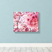 Toile Cascade rose cerise fleurs mur Art (Insitu (Plancher de Bois))
