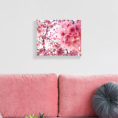 Toile Cascade rose cerise fleurs mur Art (Insitu(Salon))