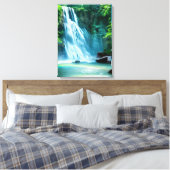Toile Cascade serène en bleu pâle et vert (Insitu(Chambre))
