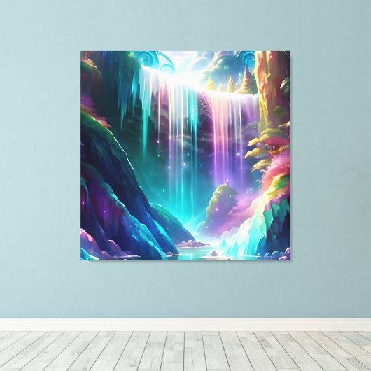 Toile Cascade spectrale 6 (Insitu (Plancher de Bois))