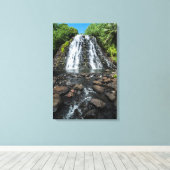Toile Cascade tropicale de Kepirohi (Insitu (Plancher de Bois))