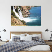 Toile Cascade turque Duden avec mer Méditerranée (Insitu(Chambre))