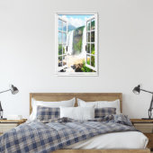 Toile Cascade Vue Trompe L'oeil Fake Window (Insitu(Chambre))