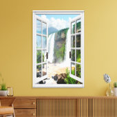 Toile Cascade Vue Trompe L'oeil Fake Window (Insitu(Salon))