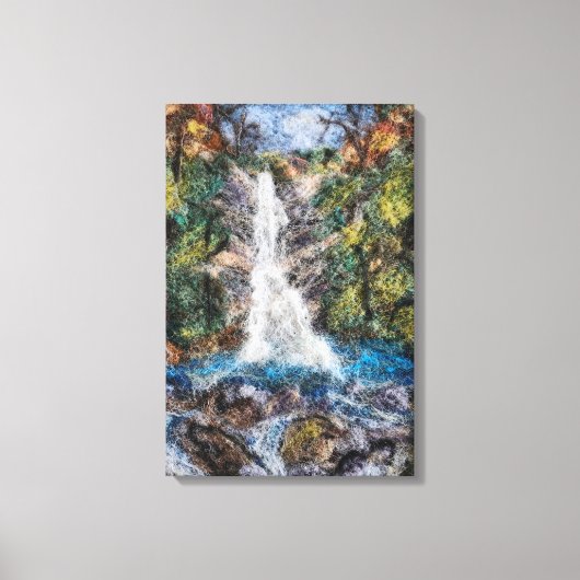 Toile Cascades Aiguille de laine Felting Art Imprimer (Recto)