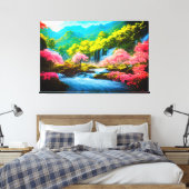 Toile Cascades Nature Relax Accueil Bureau Photo 17 (Insitu(Chambre))