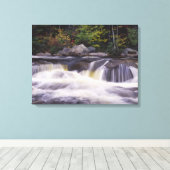 Toile Cascades, Route Kancamagus, Blanc (Insitu (Plancher de Bois))