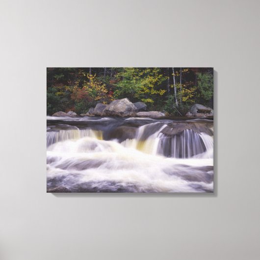 Toile Cascades, Route Kancamagus, Blanc (Recto)