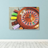 Toile casino roulette ball numéro zéro jeu (Insitu (Plancher de Bois))
