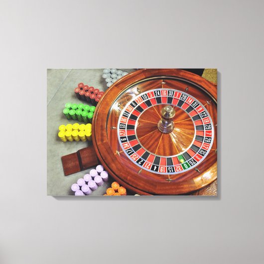 Toile casino roulette ball numéro zéro jeu (Recto)