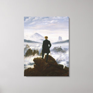 Toile CASPAR FRIEDRICH Le déambulateur au-dessus de la m