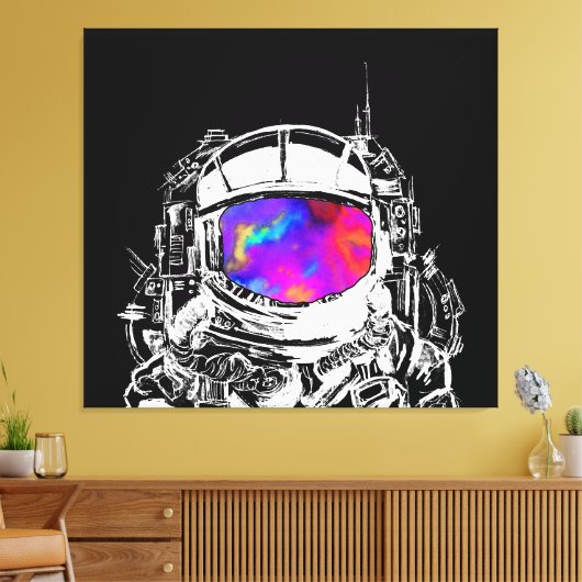 Toile Casque d'astronaute de Trippy (Insitu(Salon))