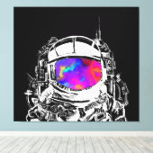 Toile Casque d'astronaute de Trippy (Insitu (Plancher de Bois))