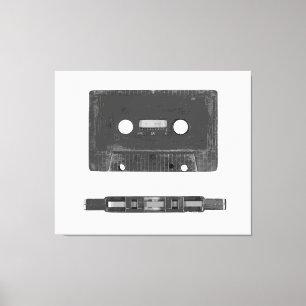 Toile cassette audio rétro