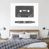 Toile cassette audio rétro (Insitu(Chambre))