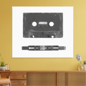 Toile cassette audio rétro (Insitu(Salon))