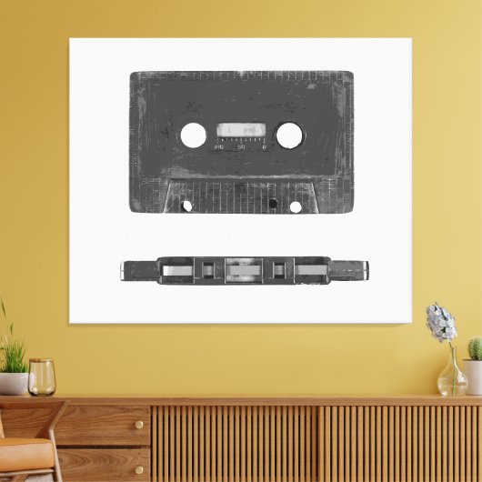 Toile cassette audio rétro (Insitu(Salon))