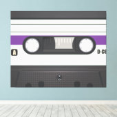 Toile Cassette Audio - Violet (Insitu (Plancher de Bois))