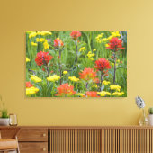 Toile Castilleja et biscuitroot fleurs sauvages (Insitu(Salon))