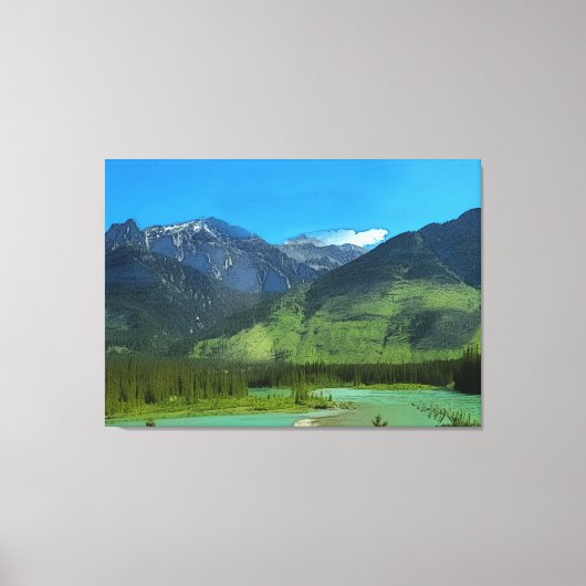 Toile Castle Mountain et Bow River, Banff (Alberta) (Recto)