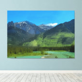 Toile Castle Mountain et Bow River, Banff (Alberta) (Insitu (Plancher de Bois))