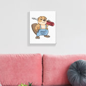 Toile Castor comme artisan avec clé (Insitu(Salon))